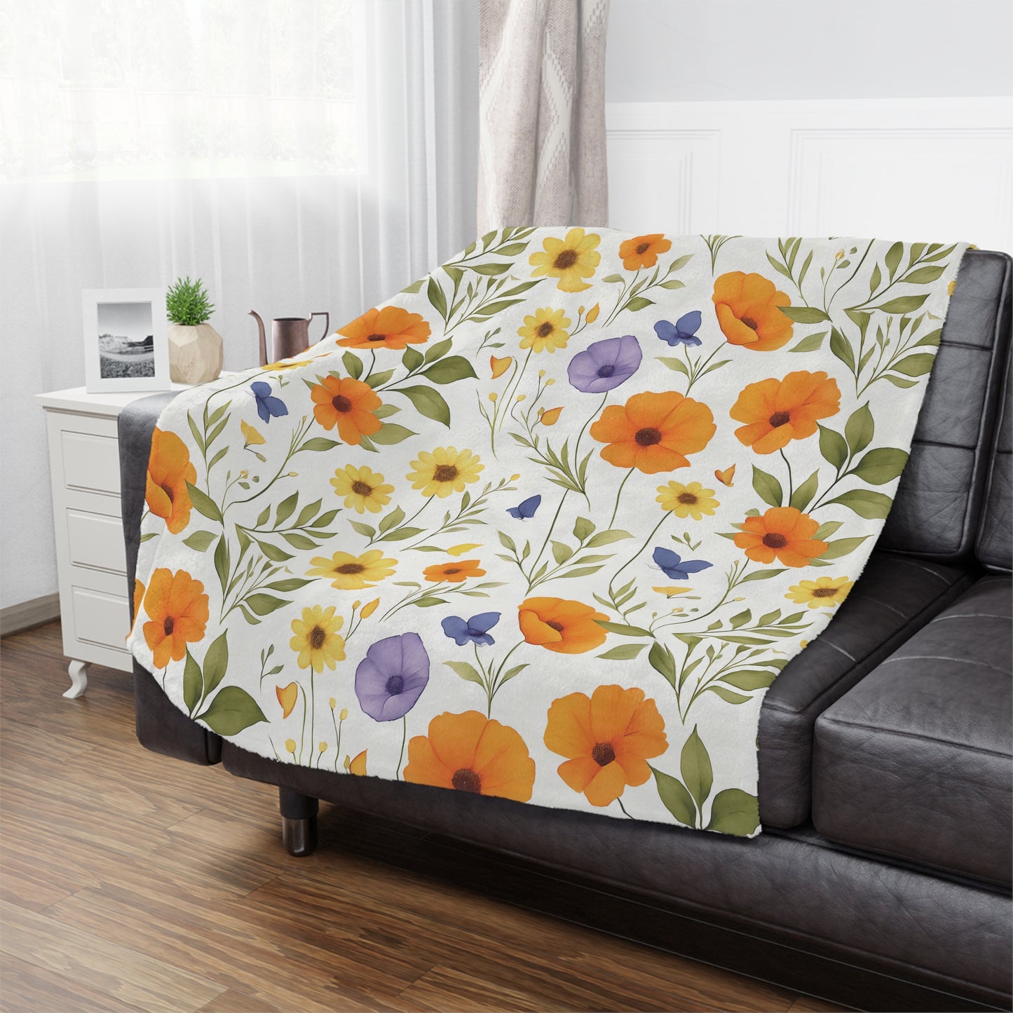 Summer Flower Luxe Blanket