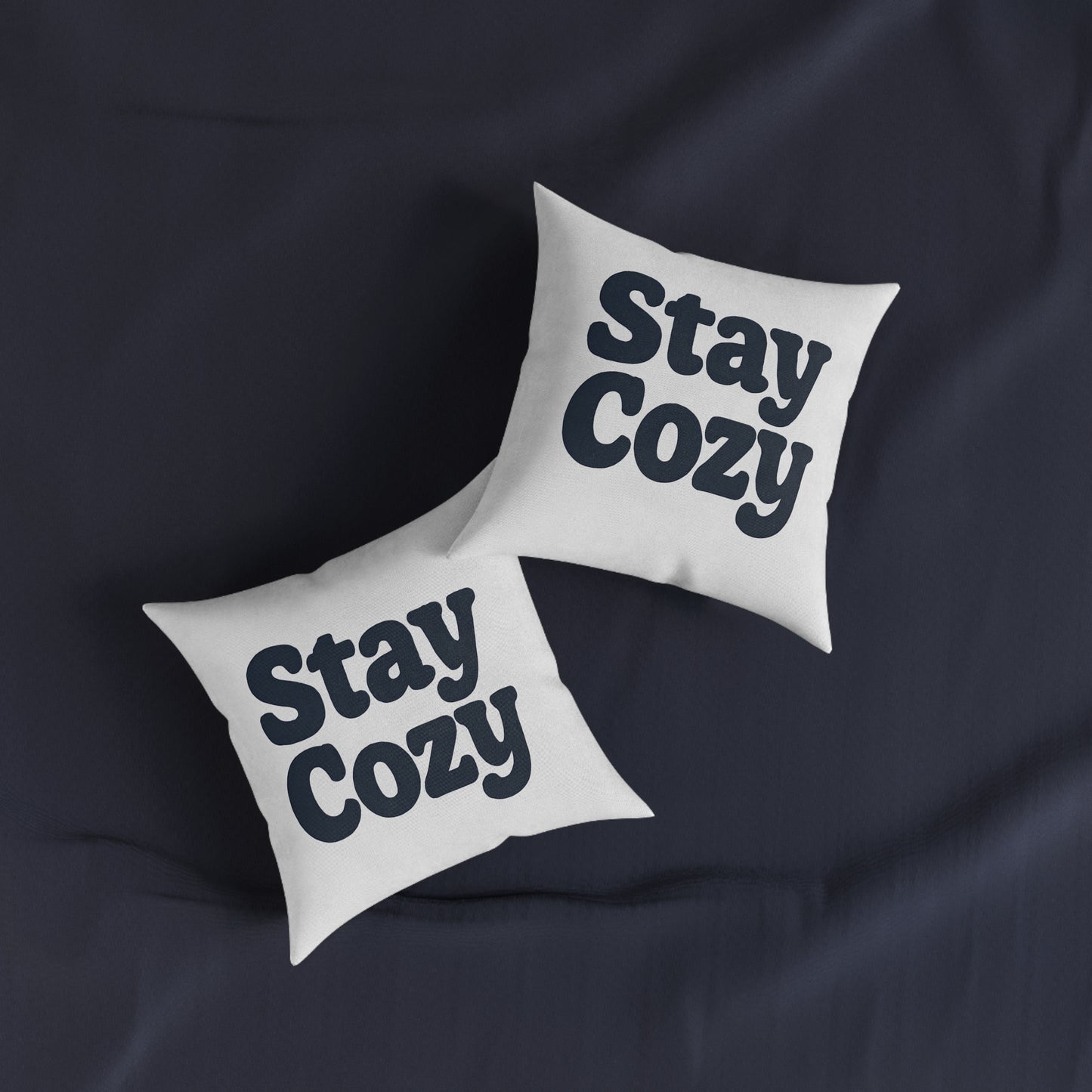 The Stay Cozy Typography Cushion