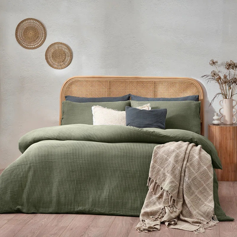 Muraida Cotton Solid Colour Duvet Cover Set with Pillowcases
