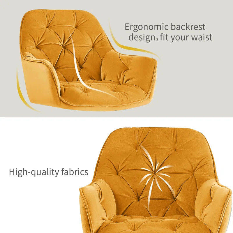 Velvet Upholstered Armchair Runge