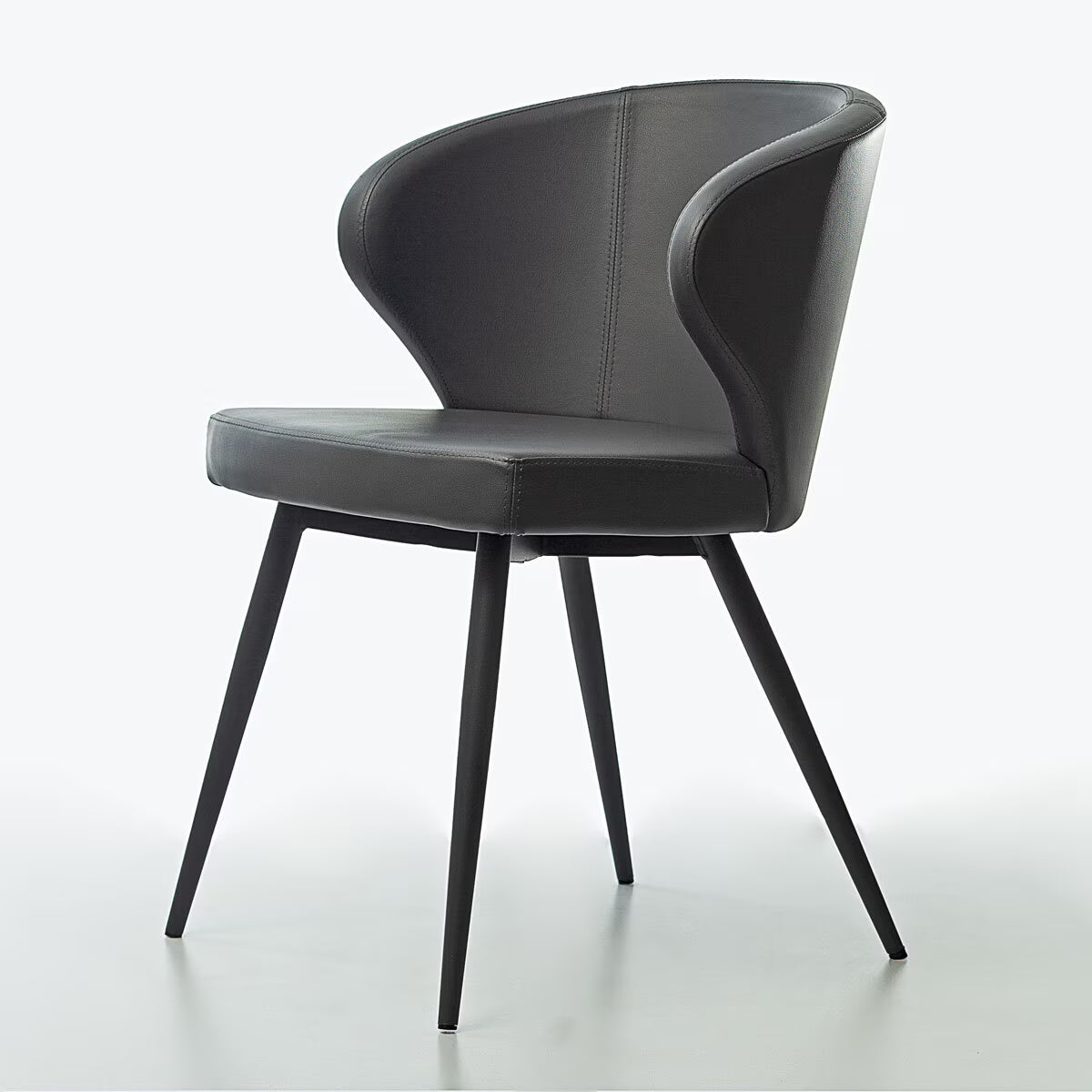 Doris Grey Faux Leather Dining Chair