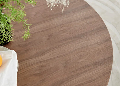 Adler round Dining Table Set with Shelf & 4 Quilted Faux Leather Dining Chairs