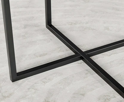 Adler round Dining Table Set with Shelf & 4 Quilted Faux Leather Dining Chairs