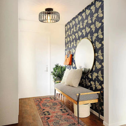 Simple Birdcage Indoor Ceiling Lamp Bedroom Living Room Corridor Ceiling Light E26 Restaurant Lamps Decorative Fixtures AC 110V