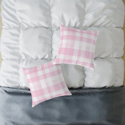Blush Check Charm Cushion