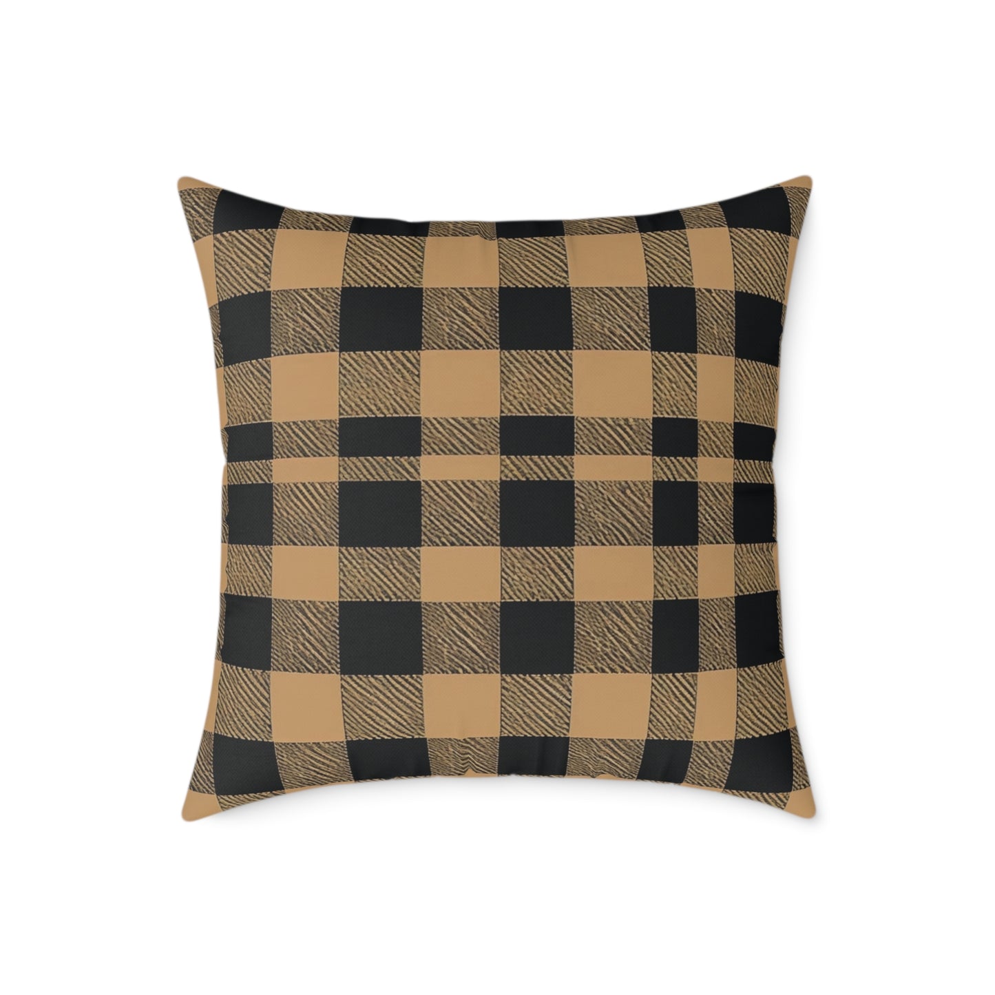 Golden Check Luxe Cushion