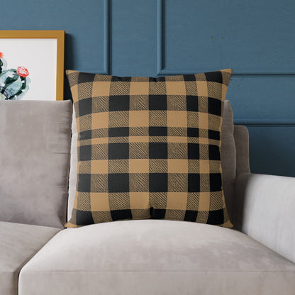 Golden Check Luxe Cushion