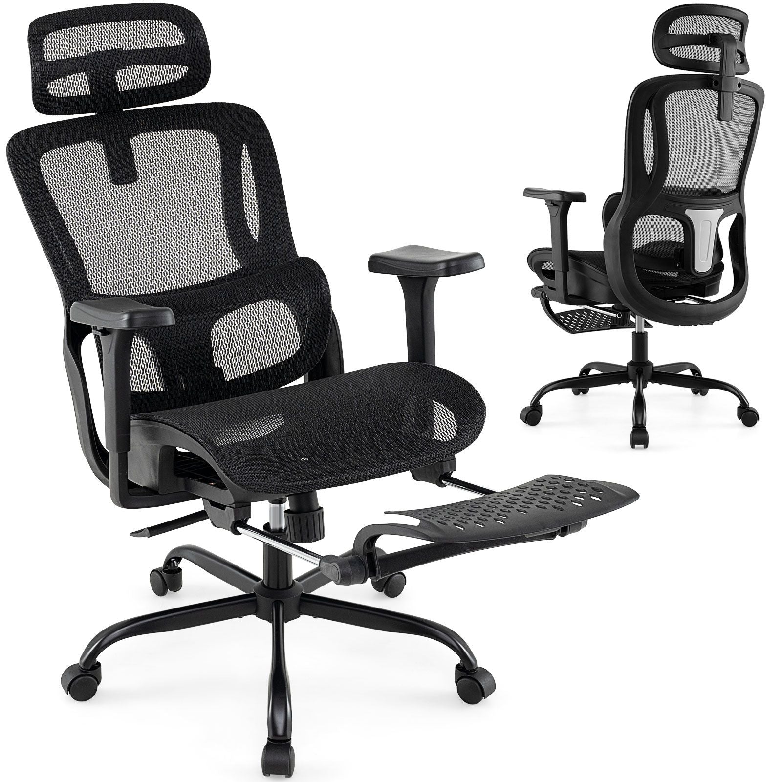 Ergonomic Office Chair Swivel Computer Desk Chair with Rotating Headrest