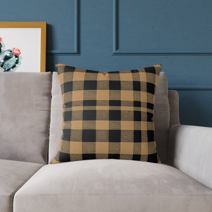 Golden Check Luxe Cushion