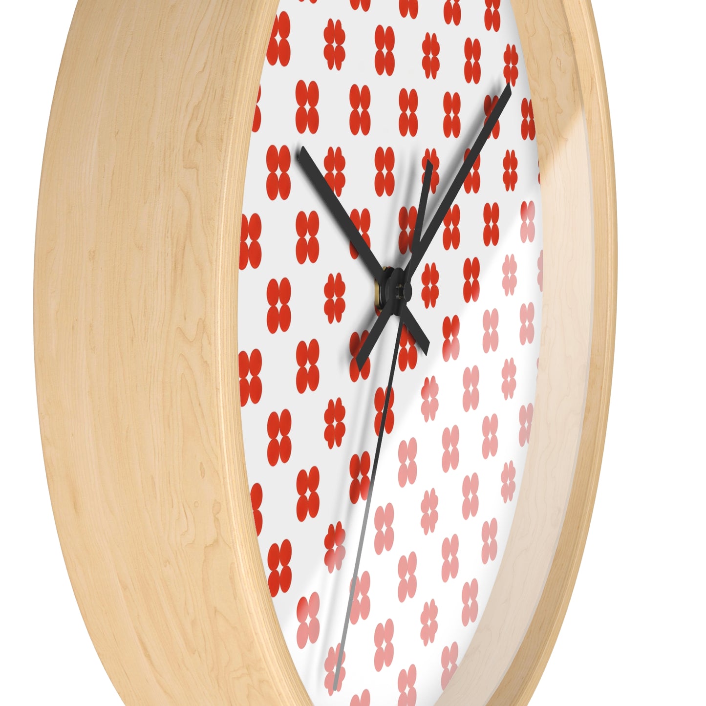 Floral Design Wall Clock | Modern Home Decor, Gift for Her, Kitchen Wall Art, Office Decor, Boho Style Timepiece