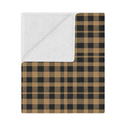 Golden Check Luxe Blanket