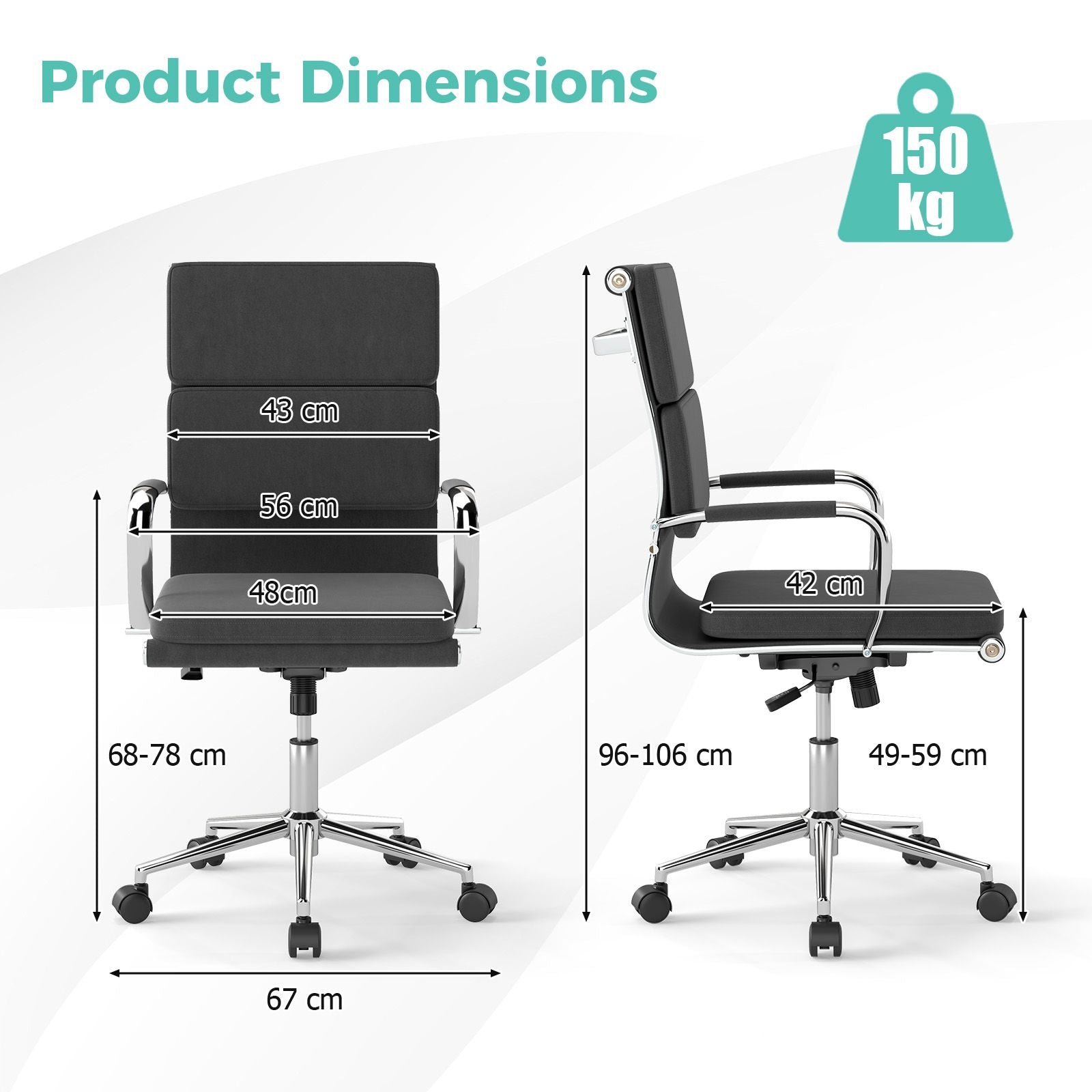 Modern Leatharire Conference Chair with Rocking Backrest