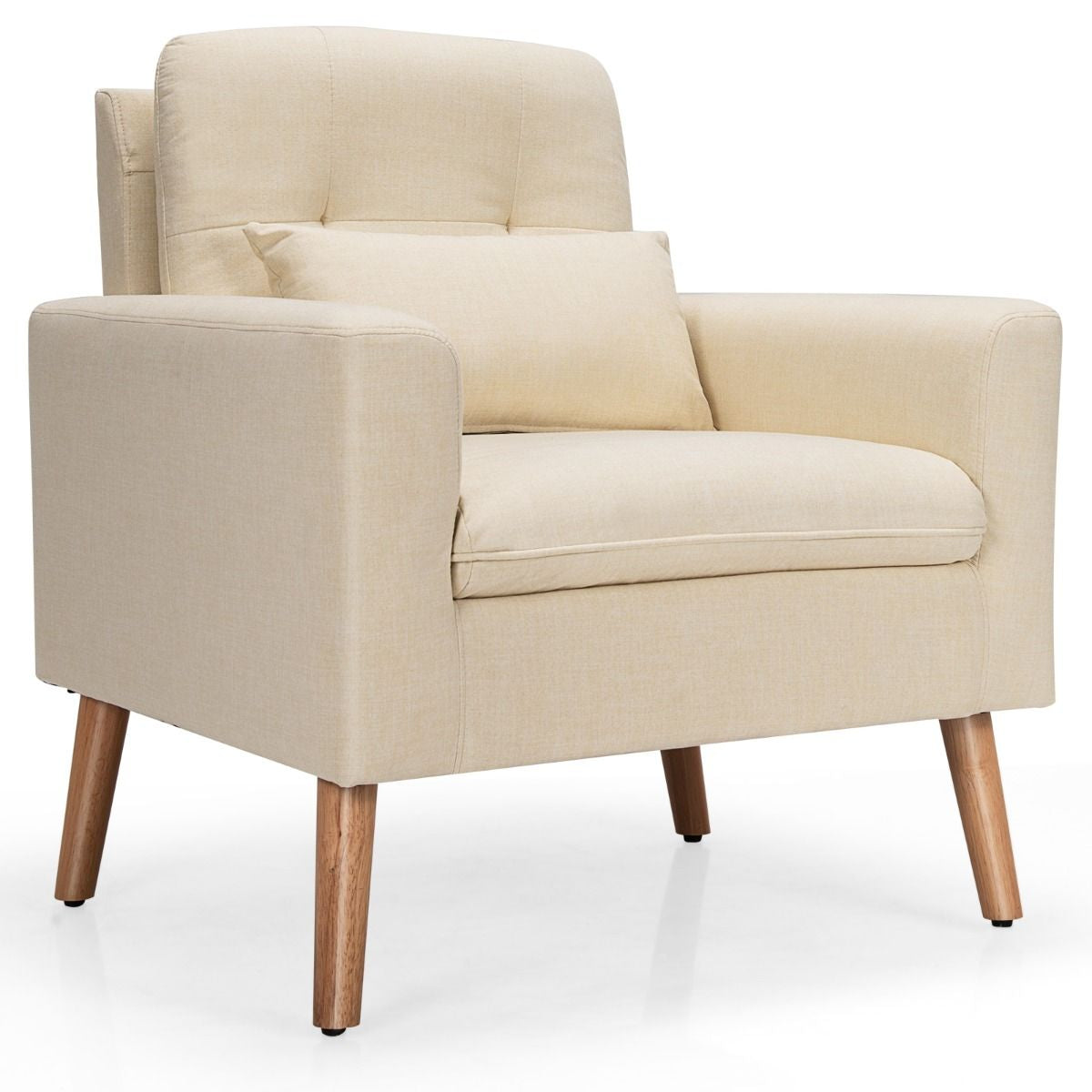 Modern Accent Chair with Lumbar Pillow