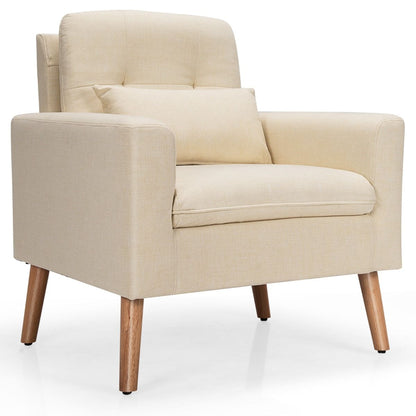Modern Accent Chair with Lumbar Pillow