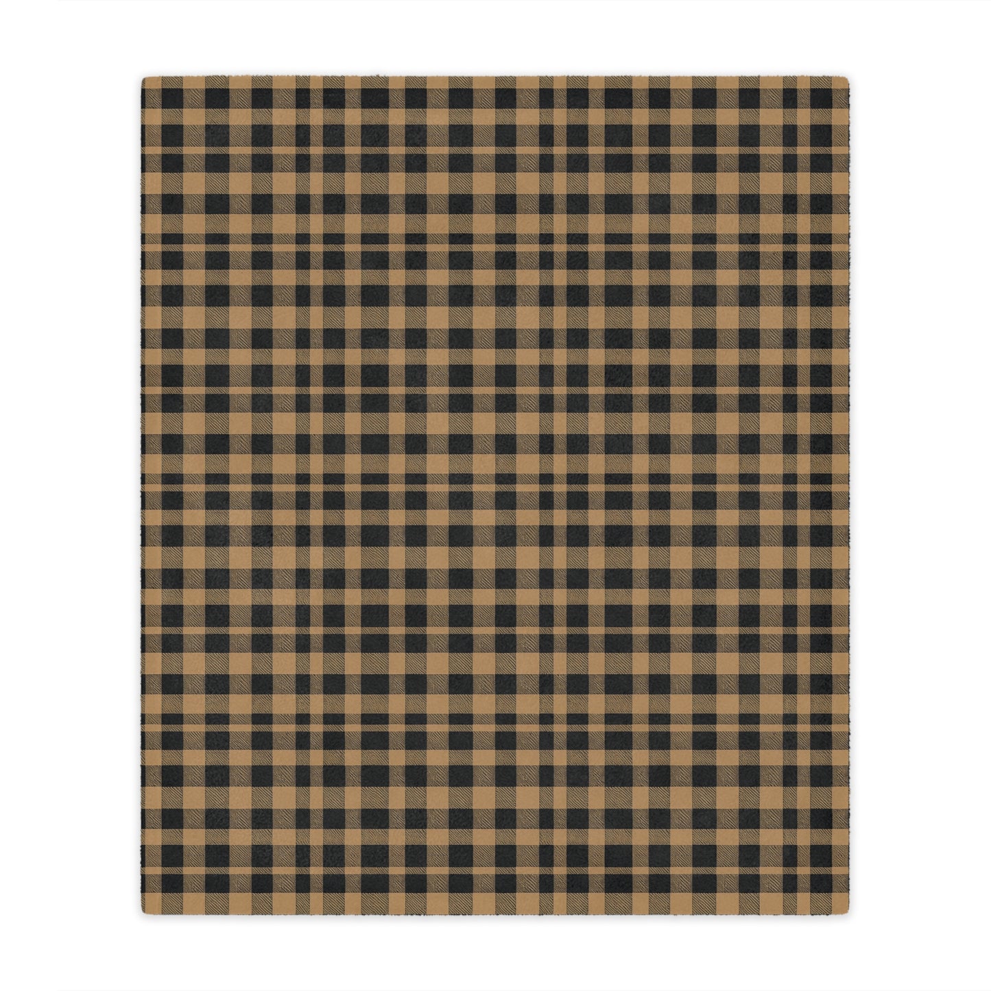 Golden Check Luxe Blanket