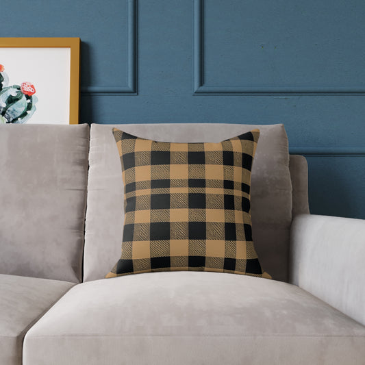 Golden Check Luxe Cushion