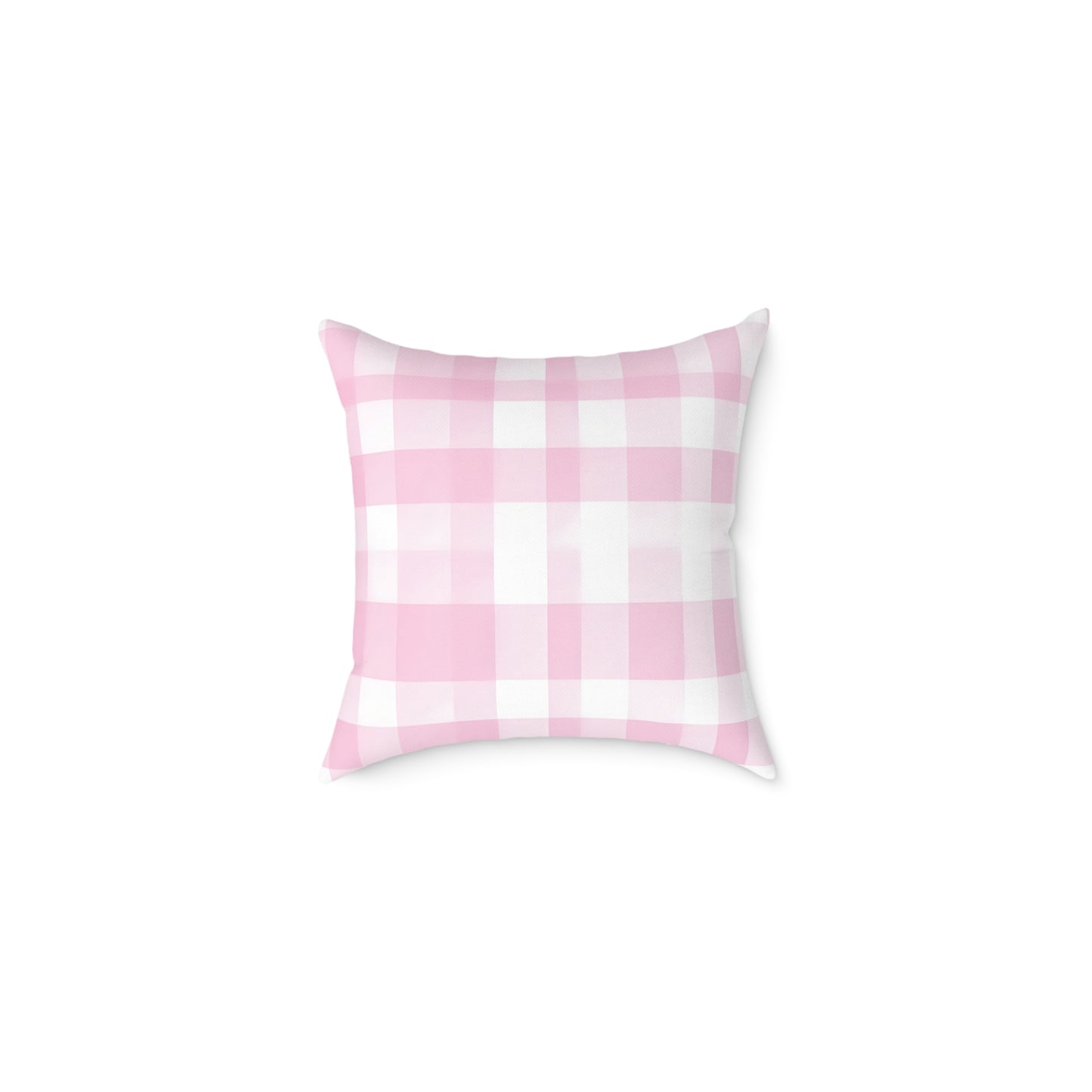 Blush Check Charm Cushion