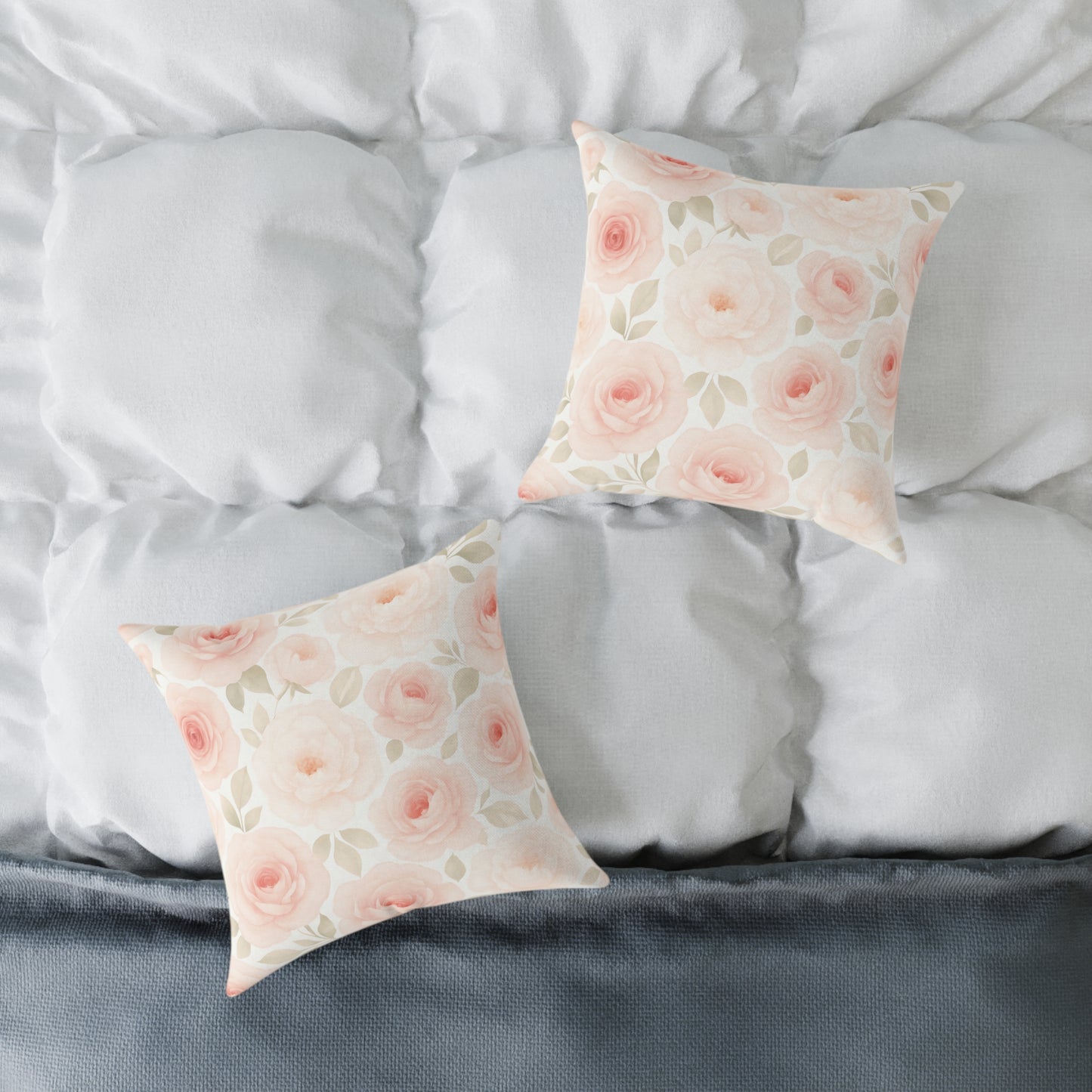 Rosé Bloom Elegance Cushion