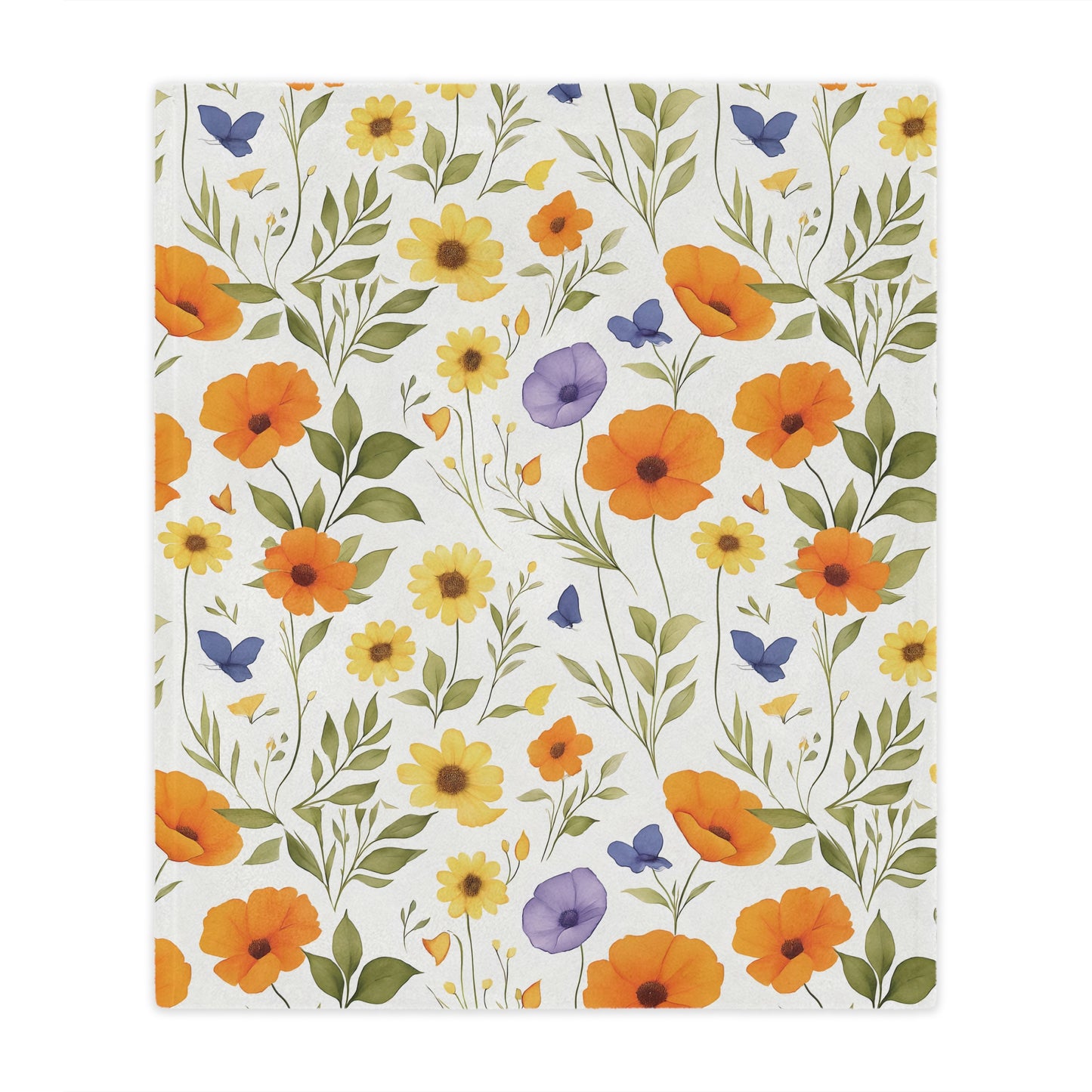 Summer Flower Luxe Blanket