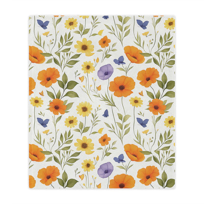 Summer Flower Luxe Blanket