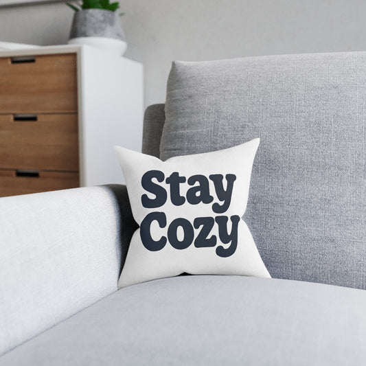The Stay Cozy Typography Cushion