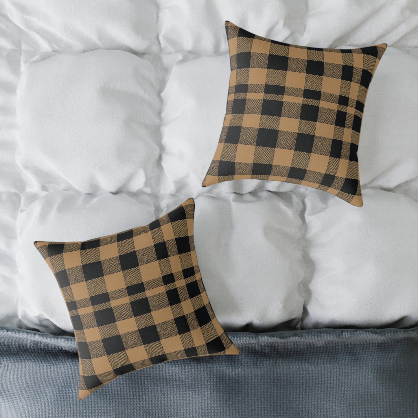Golden Check Luxe Cushion