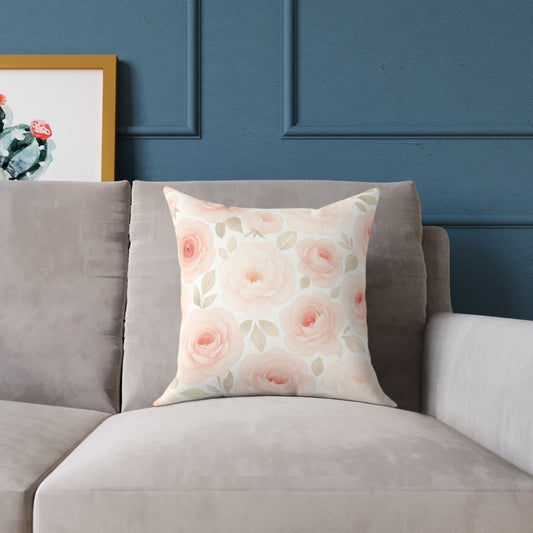 Rosé Bloom Elegance Cushion