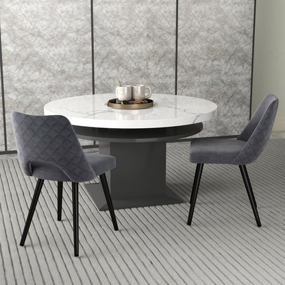 Set of 2 Upholstered Living Room Chair with High-Density Sponge Cushion