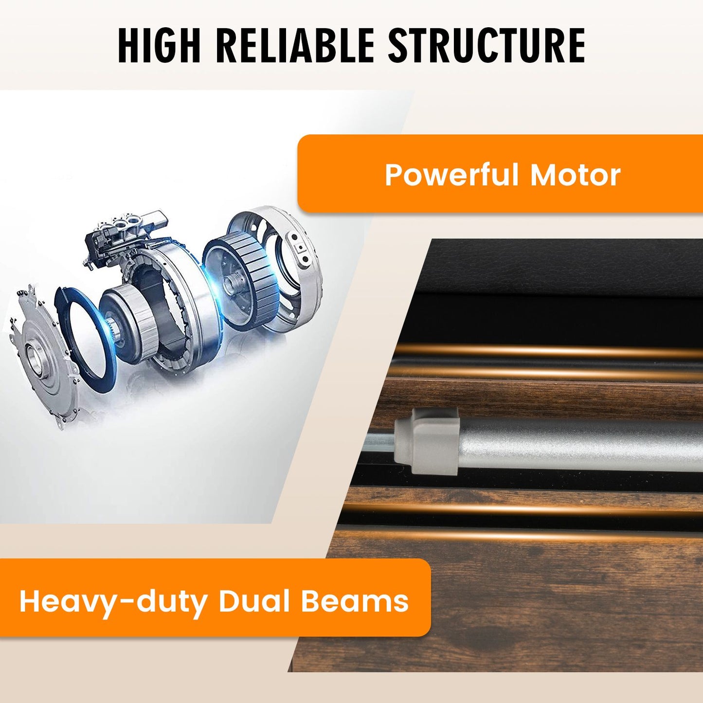 Height Adjustable Home Office Computer Desk with Headphone Hook