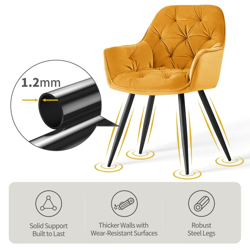 Velvet Upholstered Armchair Runge