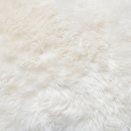 Longwool 100% Sheepskin Octo Rug, Ivory