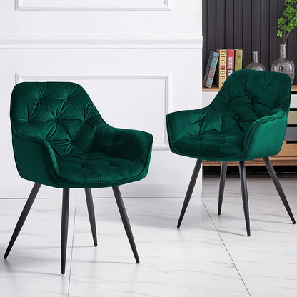 Velvet Upholstered Armchair Runge