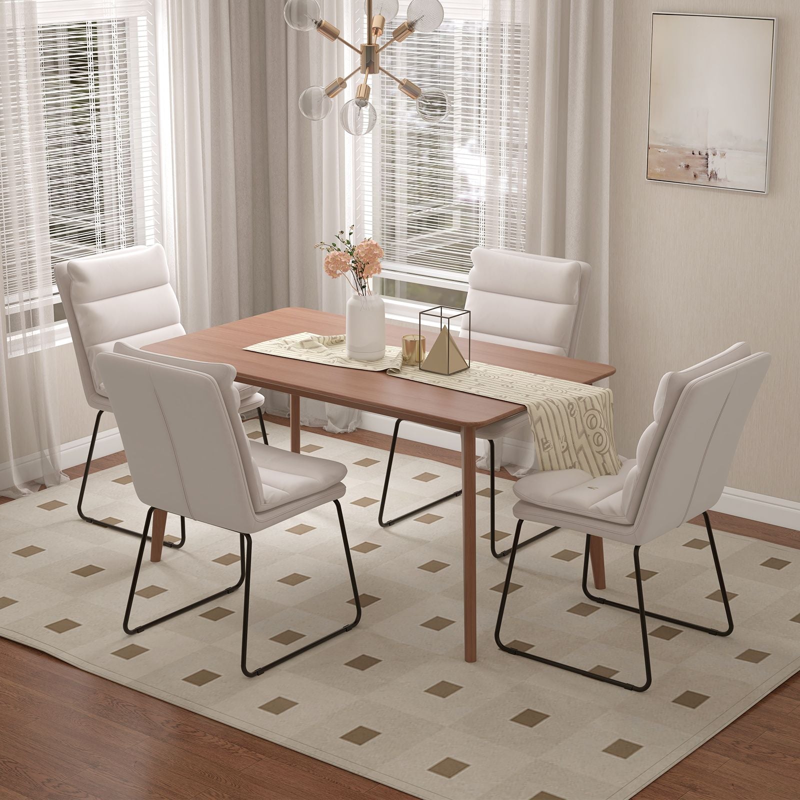 Leisure Chair Upholstered Accent Chair with Wood Heavy-Duty Metal Frame