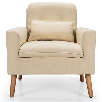 Modern Accent Chair with Lumbar Pillow