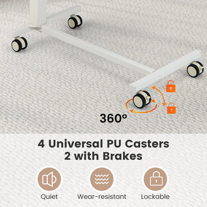 Mobile Standing Desk with Pneumatic Lift