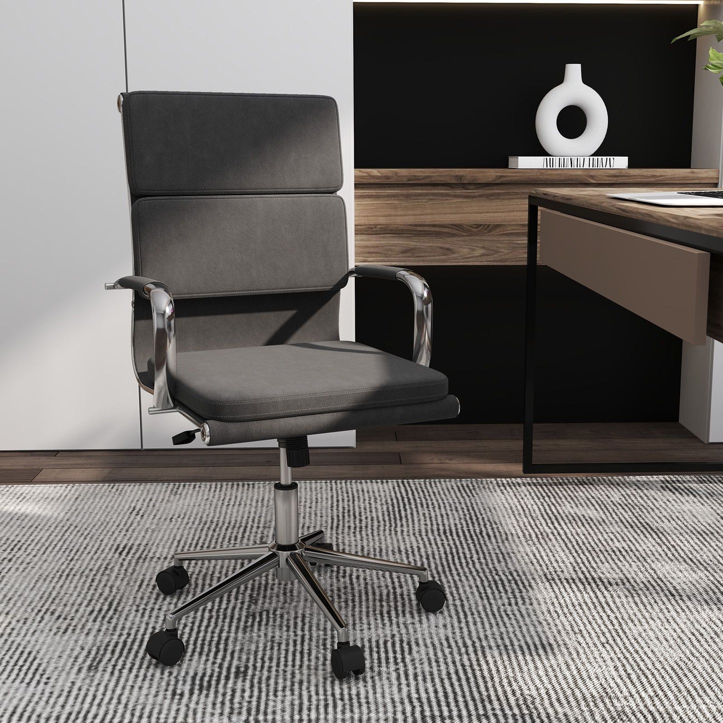 Modern Leatharire Conference Chair with Rocking Backrest