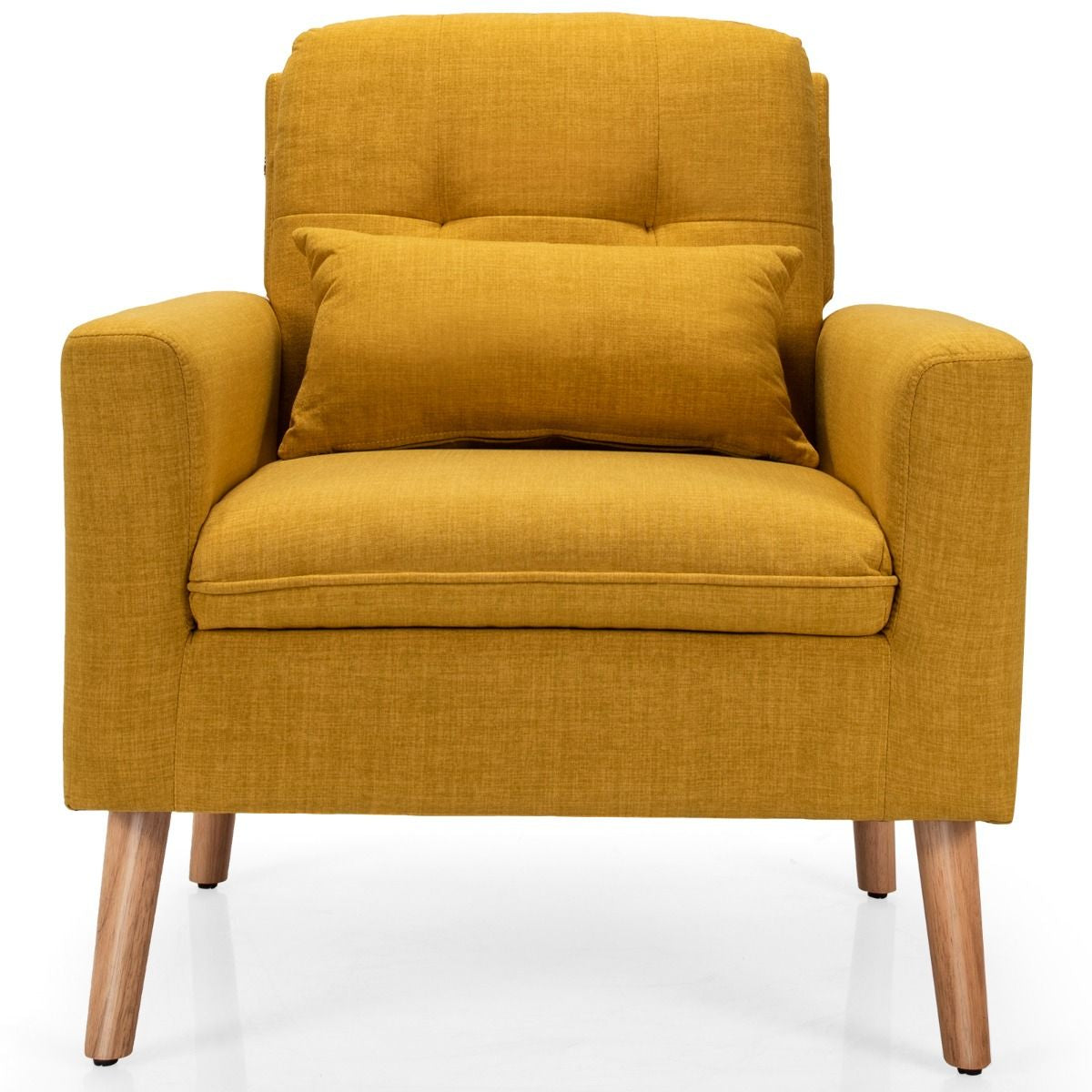 Modern Accent Chair with Lumbar Pillow