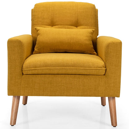 Modern Accent Chair with Lumbar Pillow