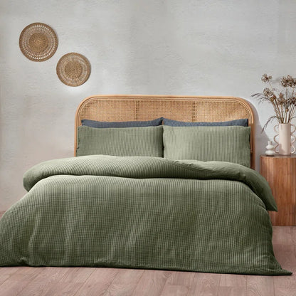 Muraida Cotton Solid Colour Duvet Cover Set with Pillowcases