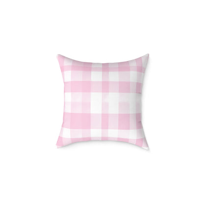 Blush Check Charm Cushion