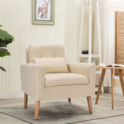 Modern Accent Chair with Lumbar Pillow