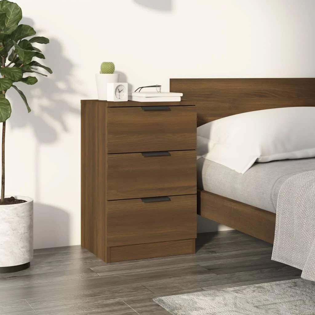 Bedside Cabinet Brown Oak 40X36X65 Cm