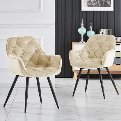 Velvet Upholstered Armchair Runge