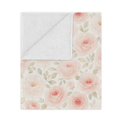 Rosé Bloom Elegance Blanket