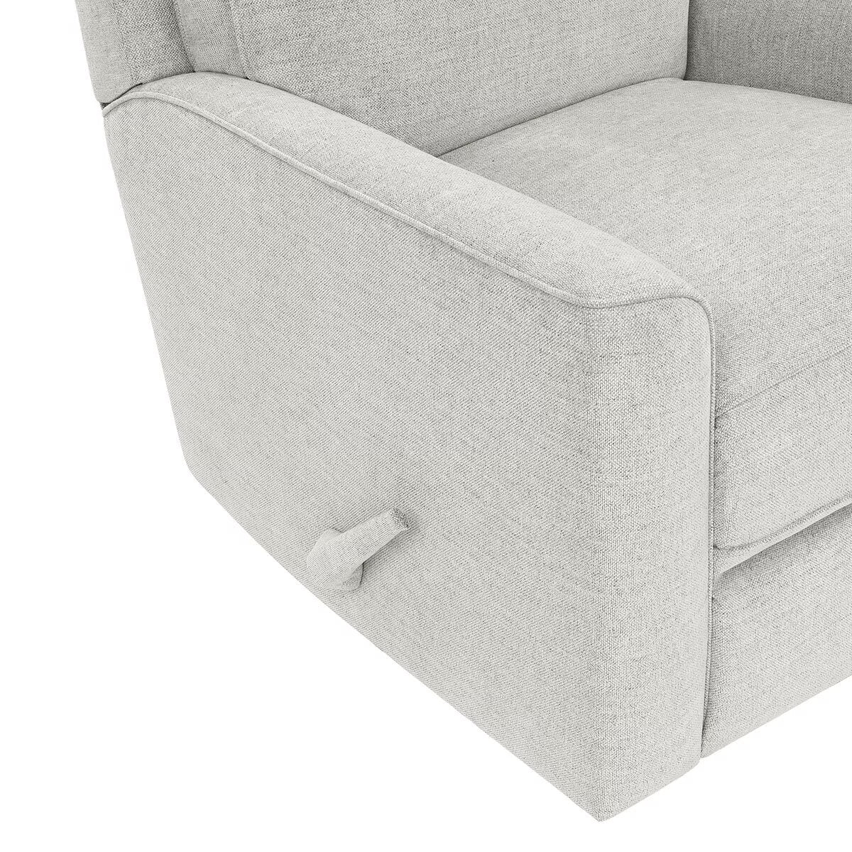 Paxley Grey Fabric Swivel Recliner Chair