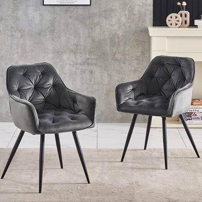 Velvet Upholstered Armchair Runge