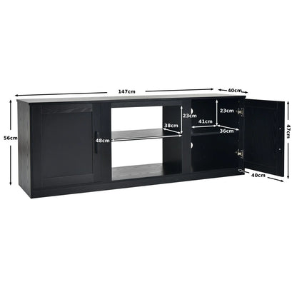 TV Stand for 65-Inch Tvs with Storage Cabinets and Adjustable Shelves