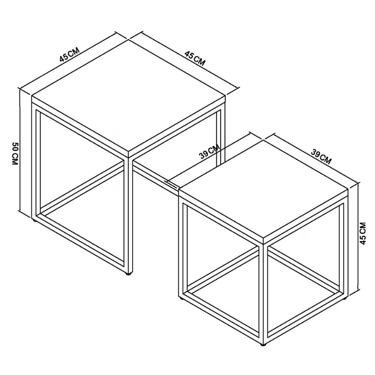 Sofia White Sintered Stone Nest of Tables