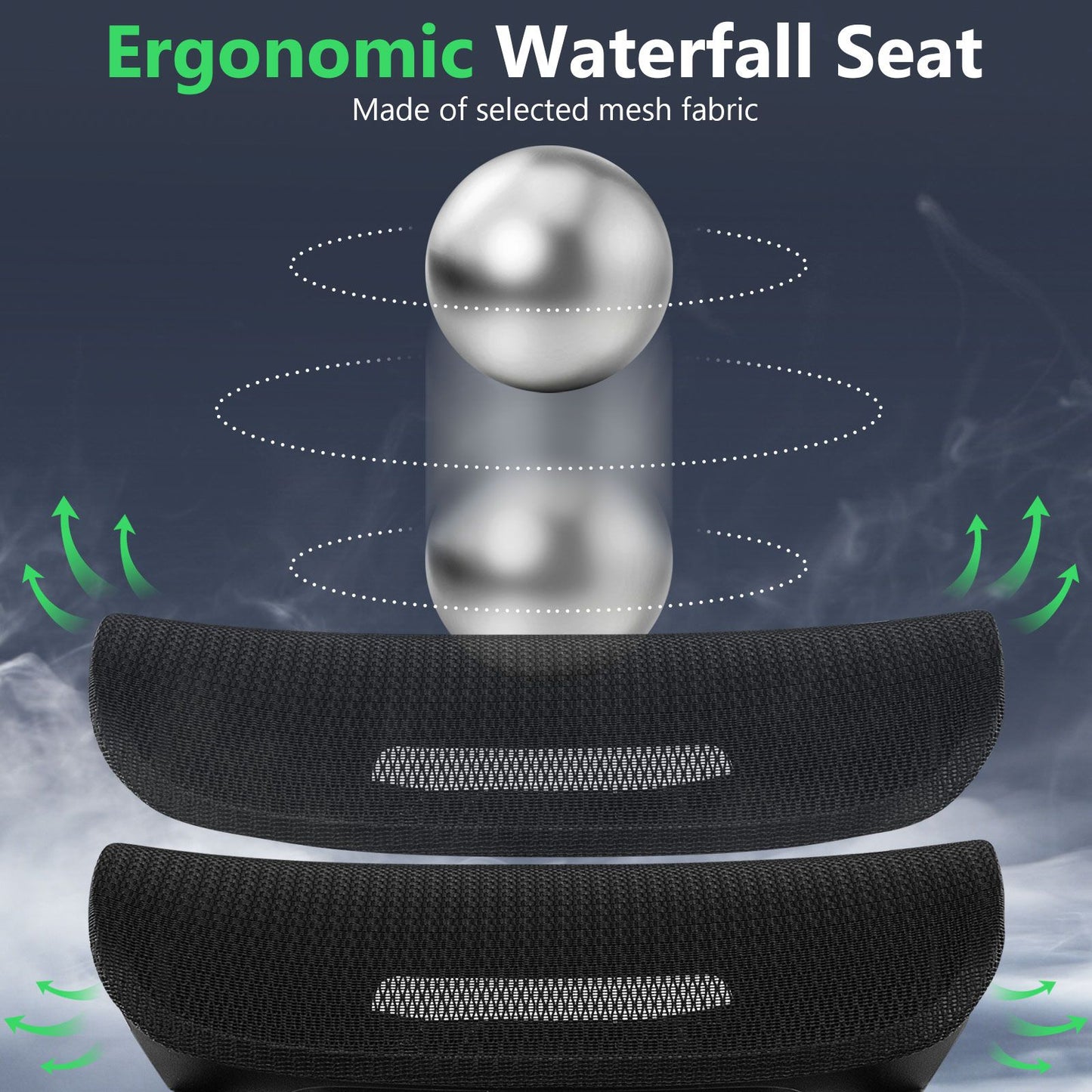 Ergonomic Office Chair Swivel Computer Desk Chair with Rotating Headrest