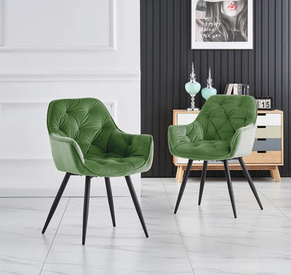 Velvet Upholstered Armchair Runge